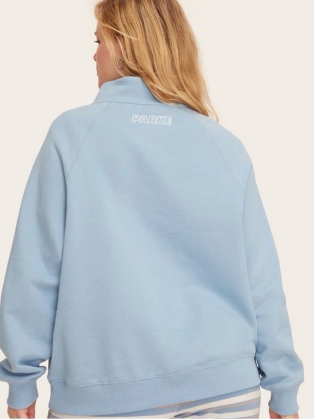 NEW NWT • Parke x Target • Women's Snap-Front Funnel Neck Pullover Sweatshirt •